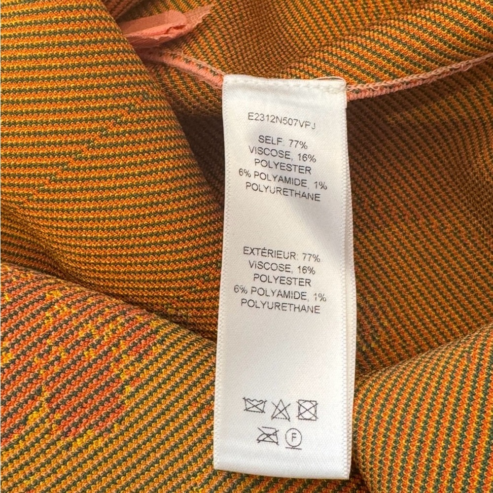 Carolina Herrera Pink Floral Midi Dress with Orange and Yellow Flowers - Picture 4 of 5